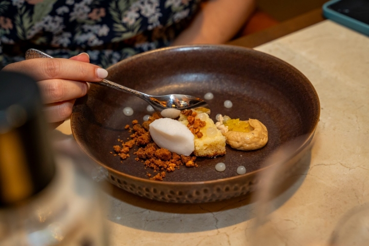 Restaurante Vinum Priorat crema almendras