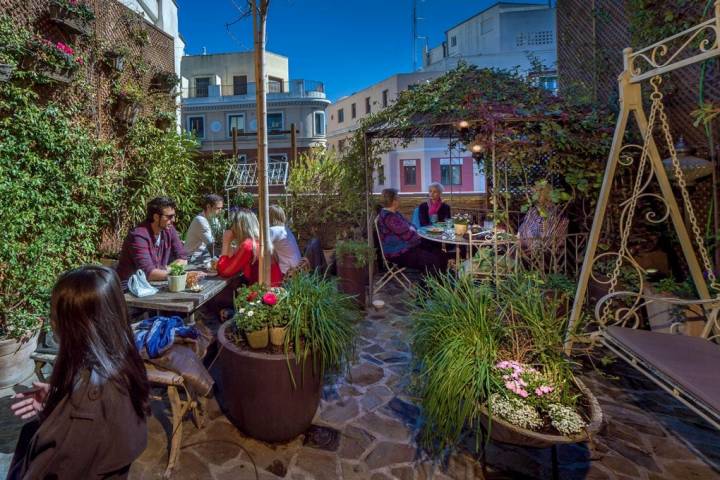 Con vistas a la calle Montera, este Jardín ofrece un espacio alejado del bullicio de las calles