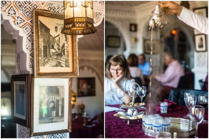 Restaurante Oasis. Ceuta. La ceremonia del te con hierbabuena