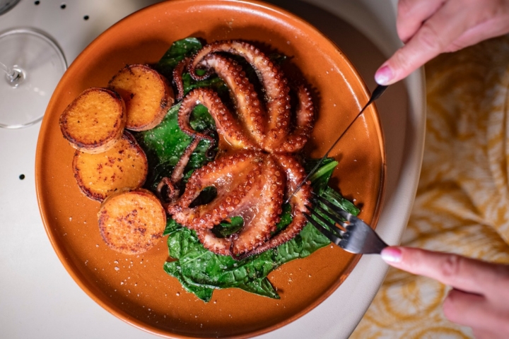 Pulpito de Mallorca a la brasa.