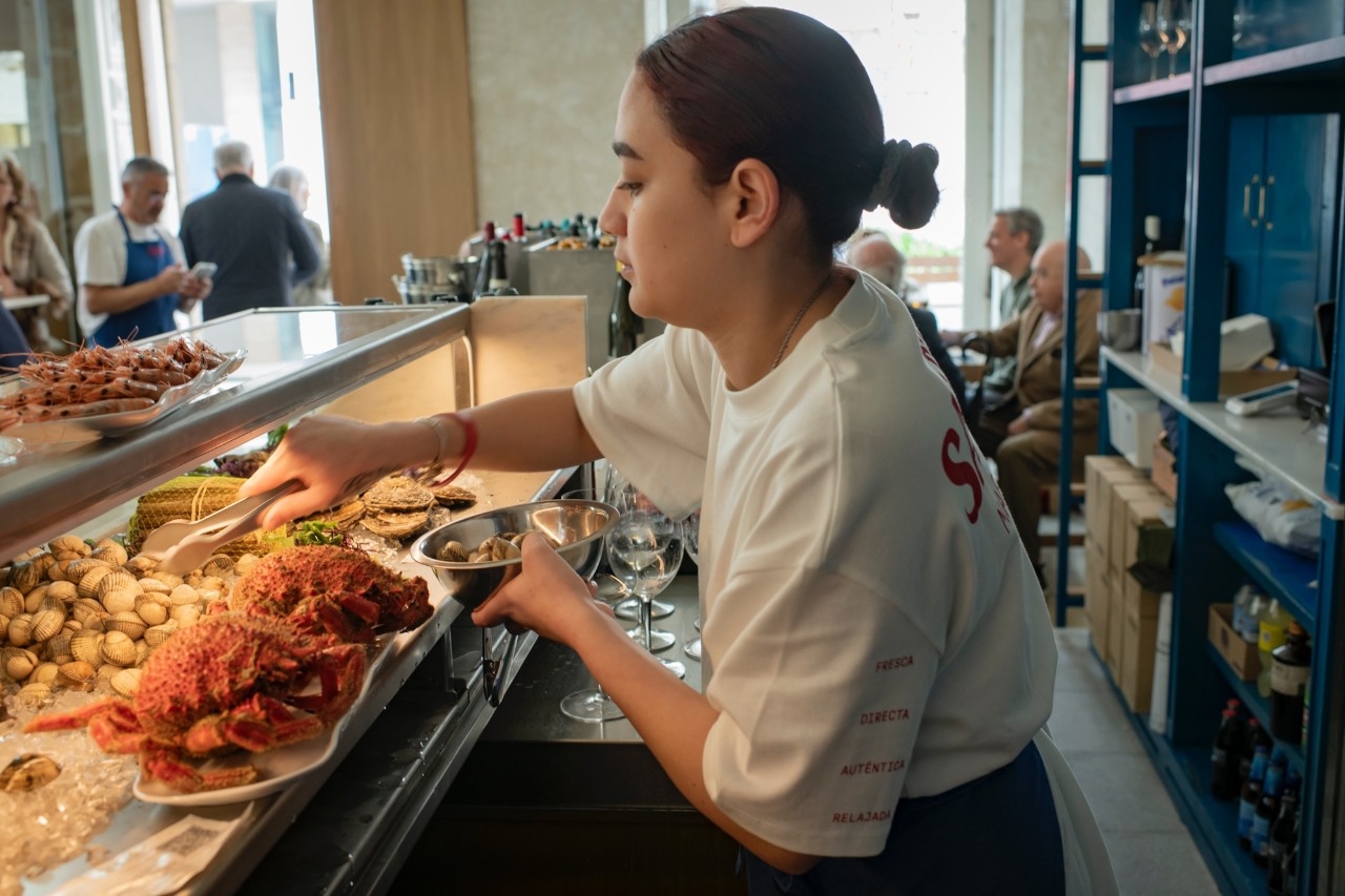 La barra de este restaurante es todo un espectáculo.