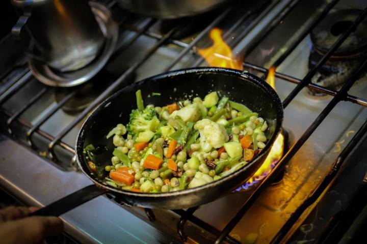 Las verduras en su punto justo del 'Markina'.