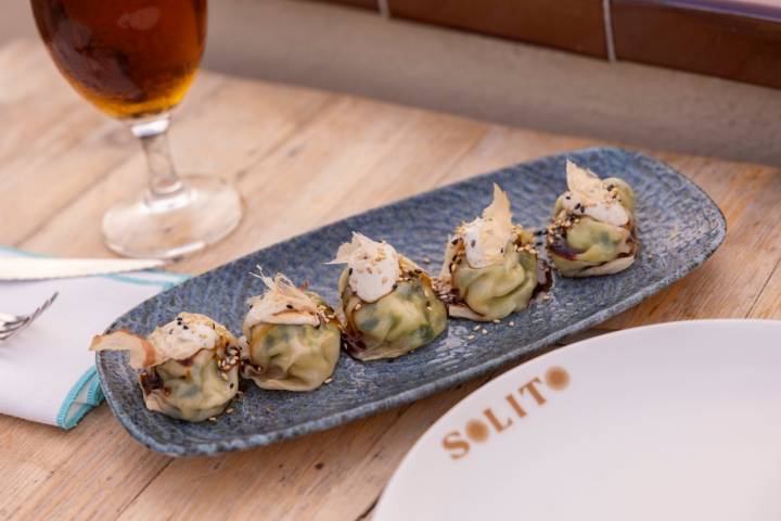 Gyozas de langostinos y verduras de 'Solito'