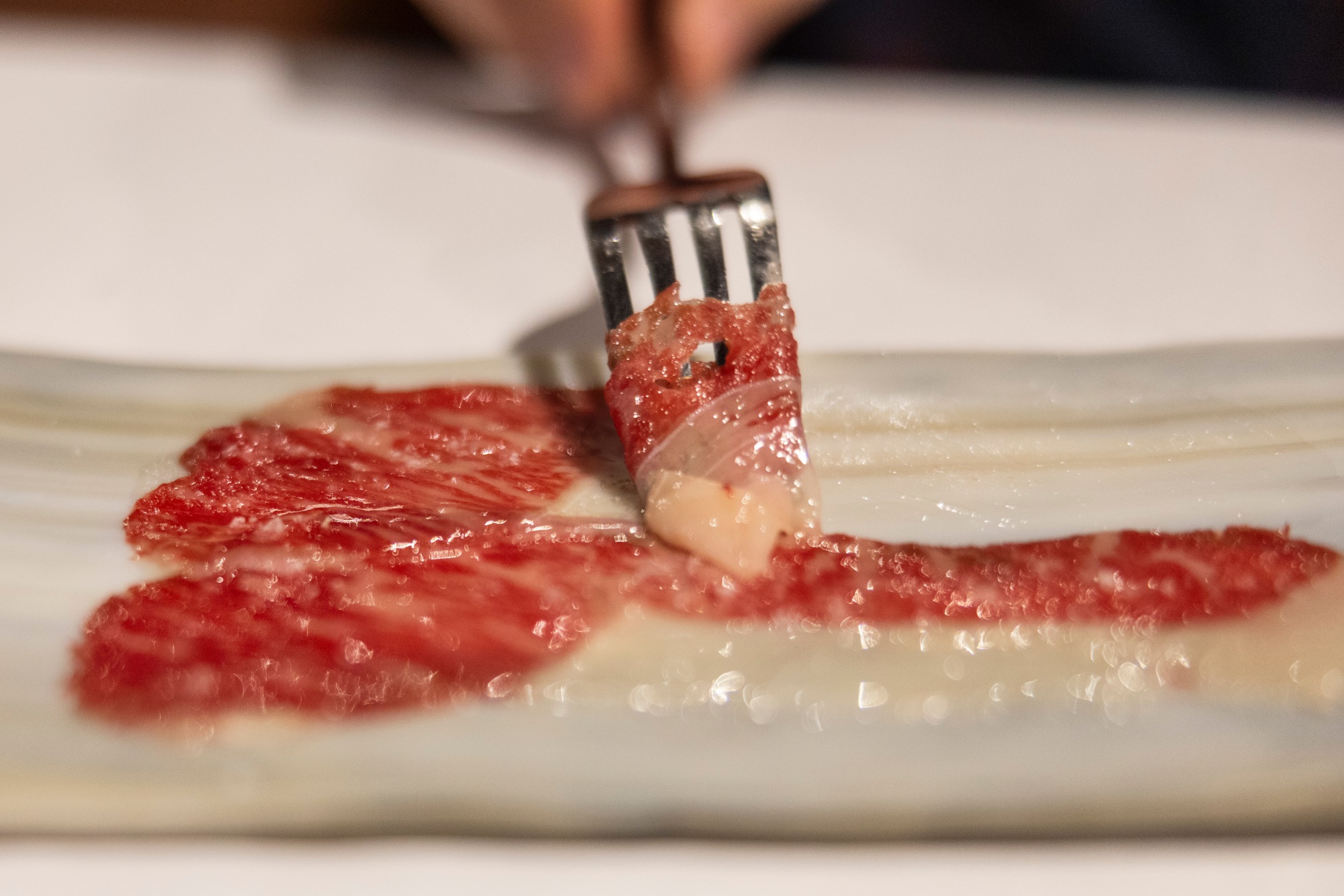 Carpaccio de ternera.