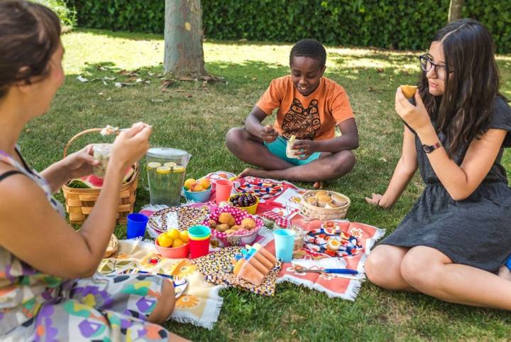 Disfrutando del picnic.