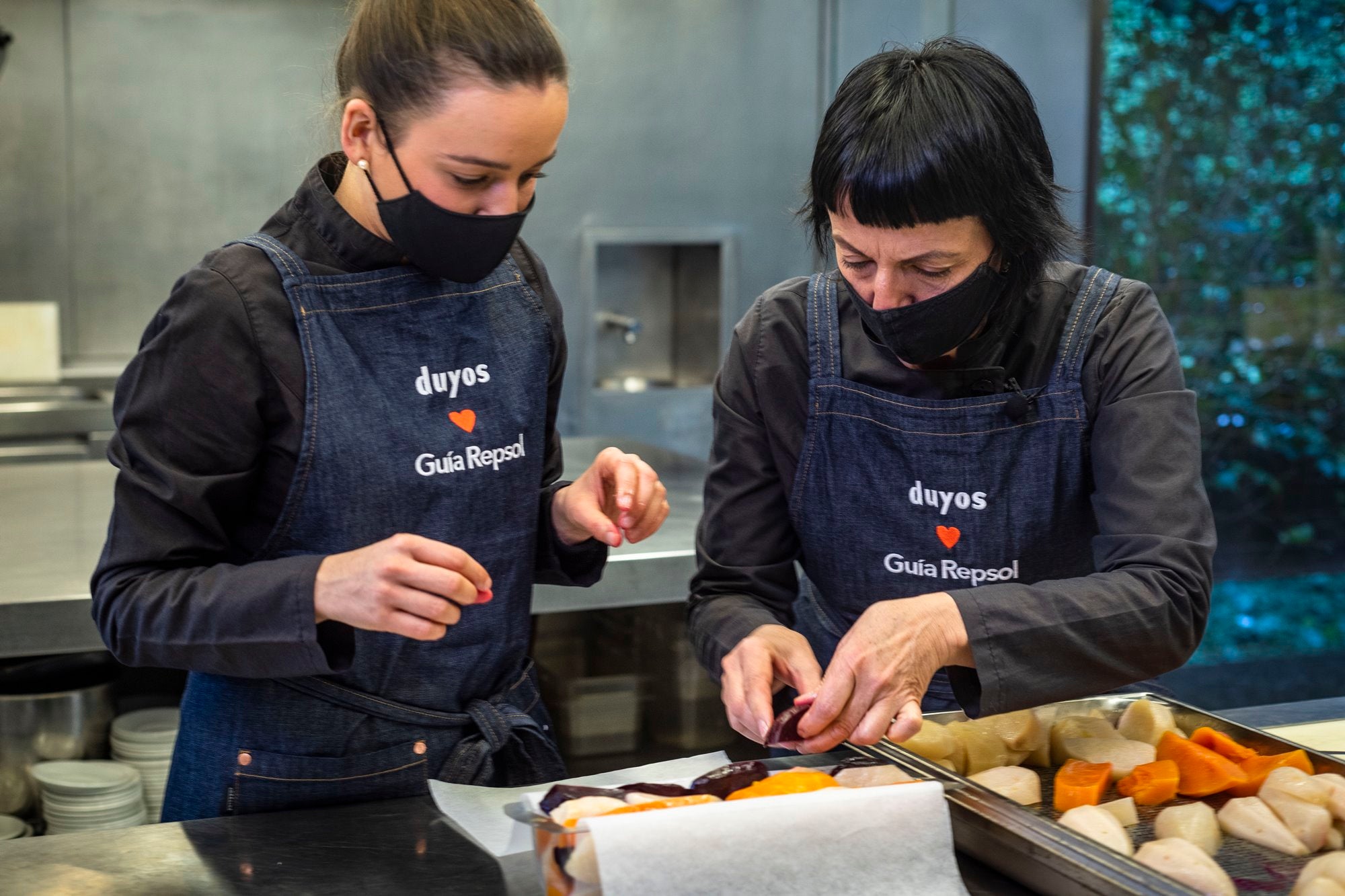 Un arcoíris en el plato