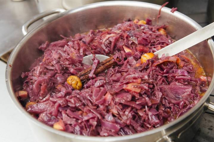 Receta con lombarda: cazuela de lombarda con castañas