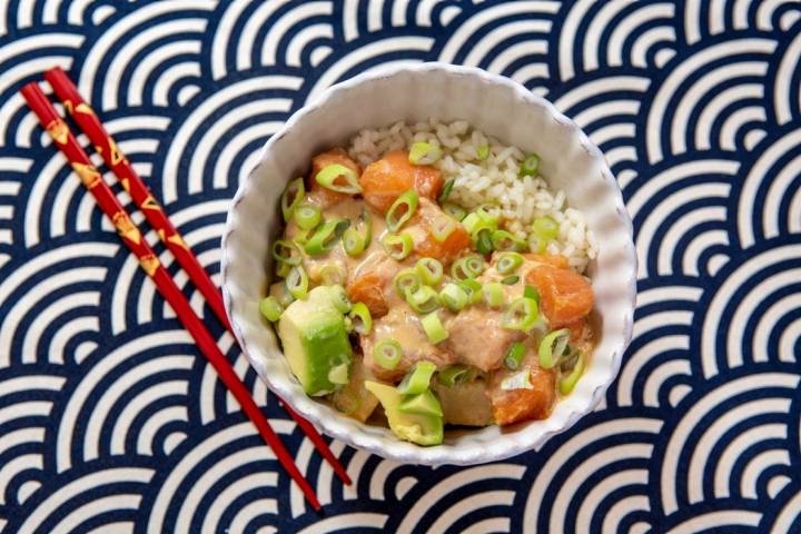 Una forma diferente de comer ensalada de pescado. Foto: David de Luis.