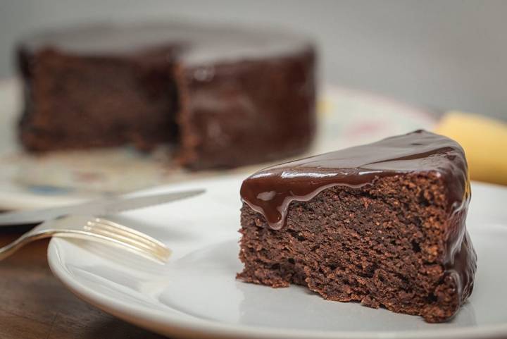 Tarta de chocolate sin harina.