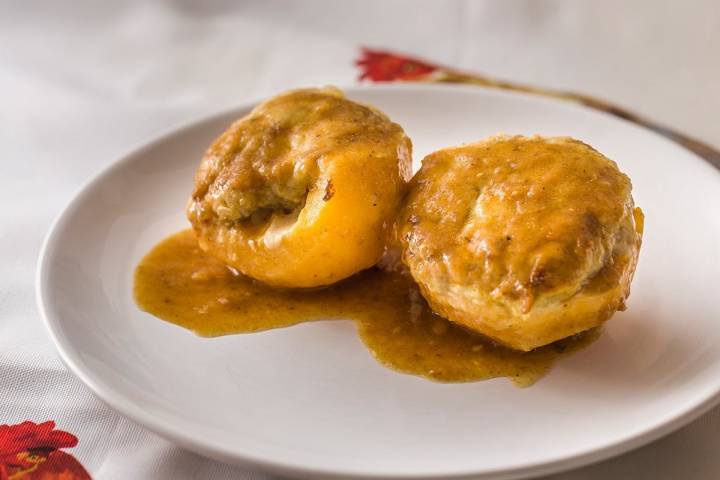 Melocotones rellenos.