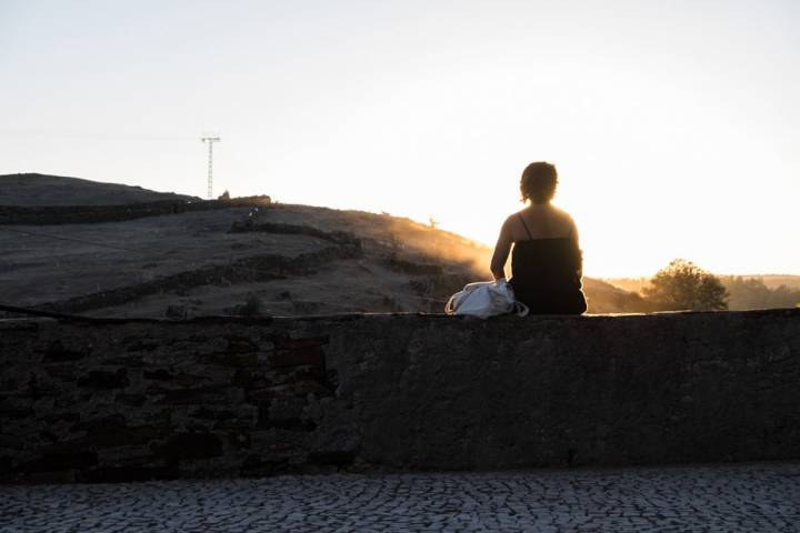 Atardecer en la entrada de la hospedería.