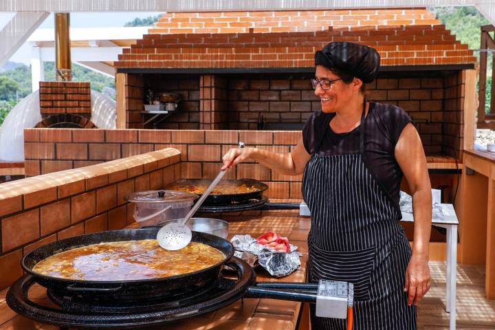 Cocina exterior del restaurante.