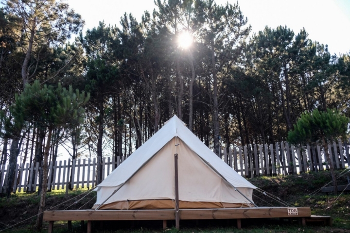 Tienda para dos del glamping.