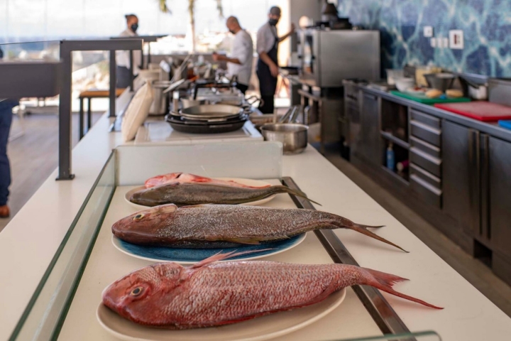 'Starfish' propone una comida informal a pie de piscina donde el producto estrella es el pescado.