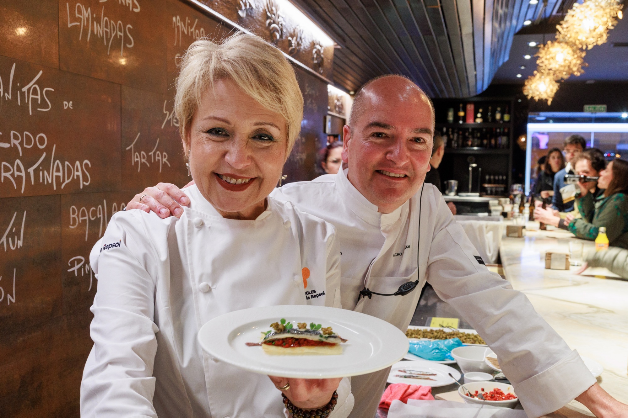 La chef Susi Díaz y Nacho Abellán de 'Hispano'