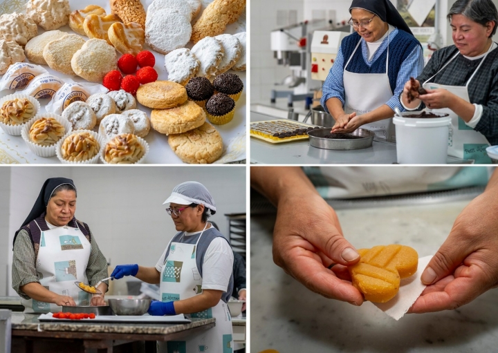 Los corazones de almendra son la especialidad de la clarisas de Llerena. Foto: Javier Sierra