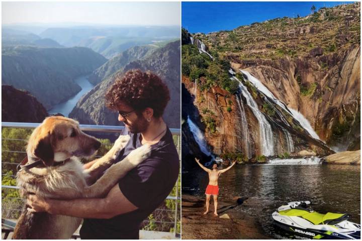 En el cañón del Sil y en la cascada de Ézaro.