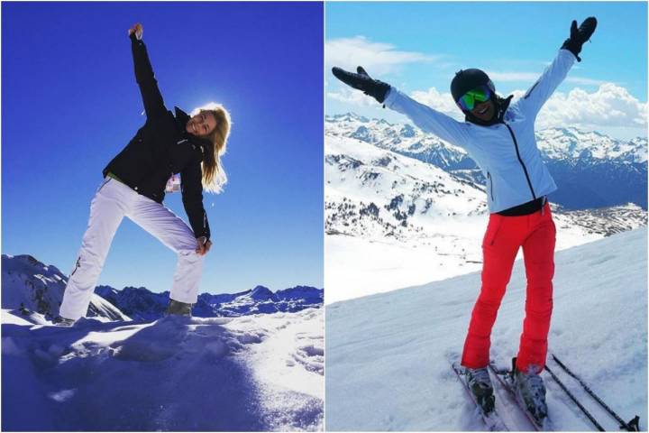 Belén disfrutando de la nieve. Foto: Instagram