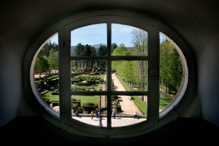 Vista de los jardines desde las buhardillas.