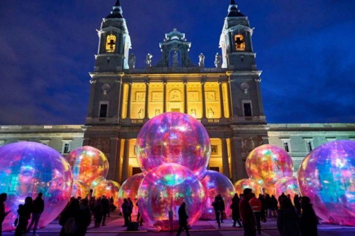 Una de las instalaciones de la edición de 2023 del festival Luz Madrid