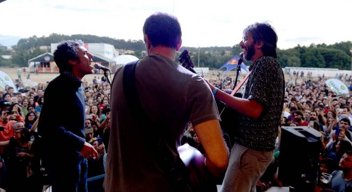 Iván Ferreiro y Xoel López actúan en  la edición de 2017 del festival PortAmérica, en Caldas de Reis, Pontevedra. Foto: PortAmérica.