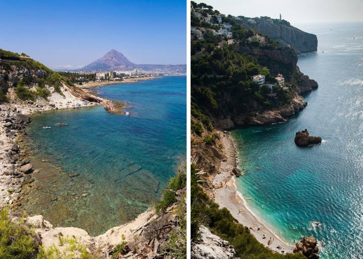 Aguas cristalinas en la playa de La Caleta y la de la Torre de Ambolo. Fotos: Xavi Gutiérrez y Retratería.