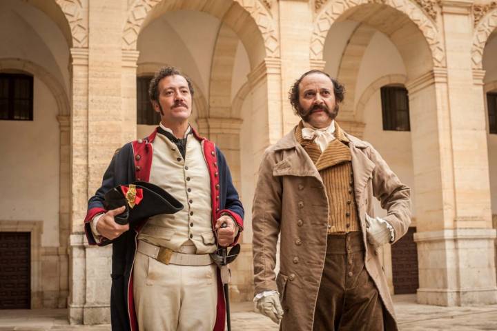 Una de las escenas grabadas en el interior del Monasterio de Uclés (Cuenca), conocido como “El Escorial de La Mancha”.