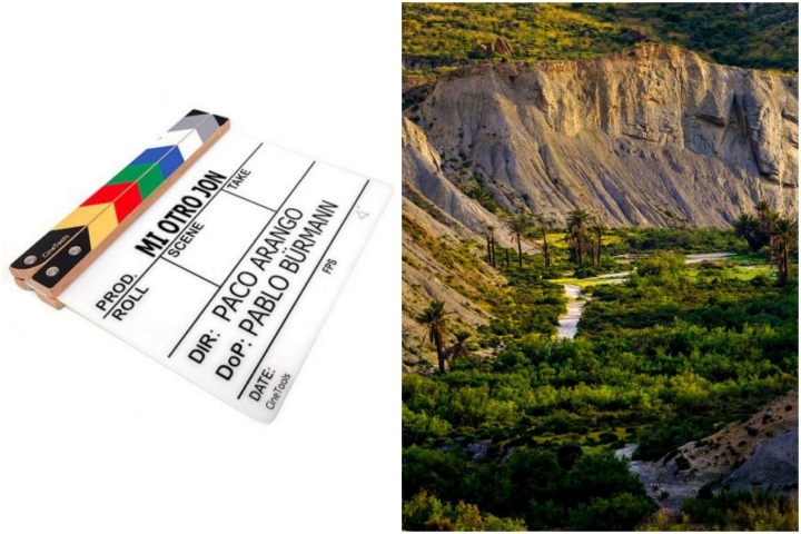 Claqueta personalizable y desierto de Almería