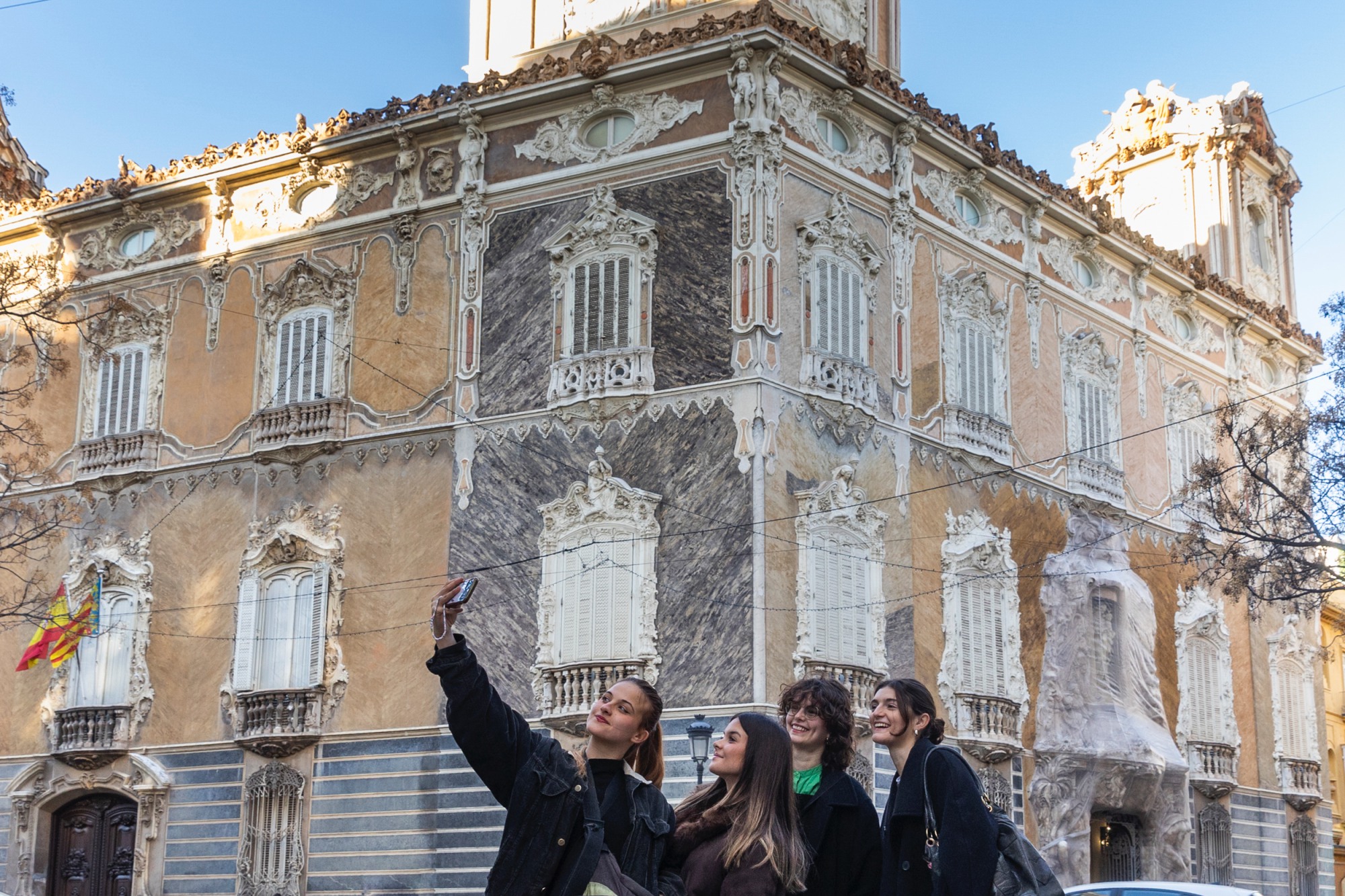 La fachada del Palacio del Marqués de Dos Aguas. 