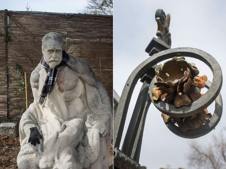 Chapí, maestro de zarzuelas, y trozo de la reja del Retiro en La República.