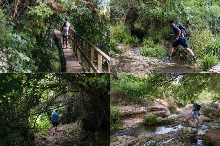 Camí del Riu: distintos tramos del camino a su paso por Sant Quintí de Mediona