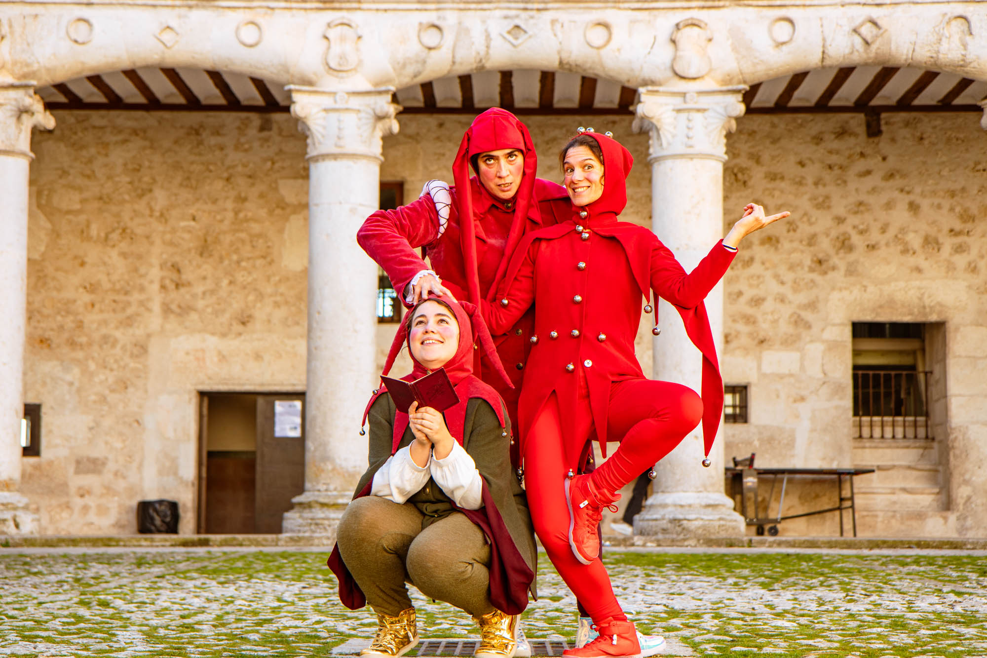 Actores de la visita teatralizada al Castillo de Cuéllar