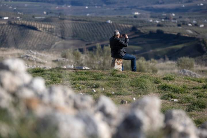 Málaga (España) Ronda 08/01/2025 Reportaje en el Conjunto Arqueológico de Acinipo, que constituye un yacimiento ubicado en la Serranía de Ronda, a 20 kilómetros de la ciudad de Ronda y donde el Teatro Romano es su elemento mejor conservado.Foto: Daniel Pérez