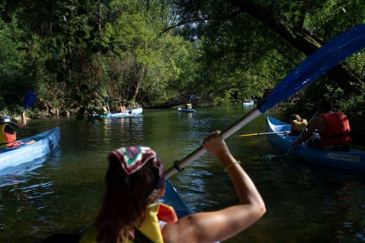 Durante el recorrido se puede disfrutar del agua cristalina, el frescor y la tranquilidad del río Órbigo.