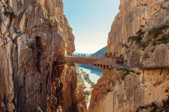 end of the "Caminito Del Rey" hiking trail in Andalusia