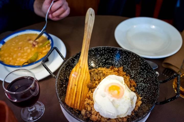 Migas chesas y olla jacetana.