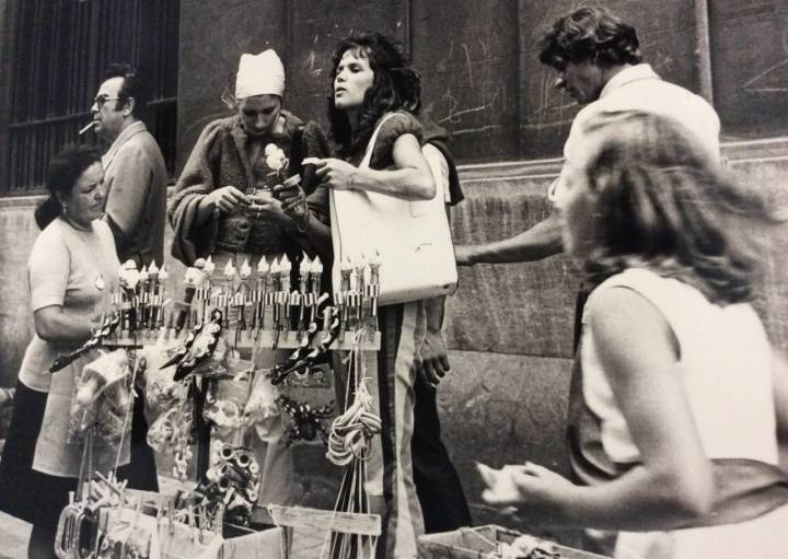 Hippies en San Fermín. Foto: José Luis Nobel Goñi. Ayuntamiento de Pamplona.