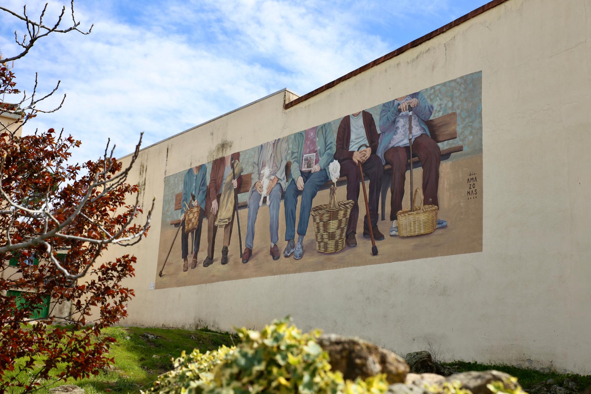 Mural de arte urbano en Cervera de Buitrago