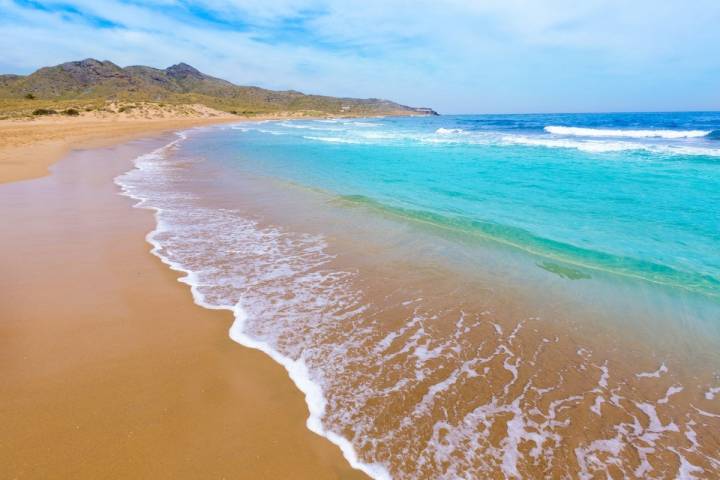 Playa Larga (y dorada) del parque regional de Calblanque.