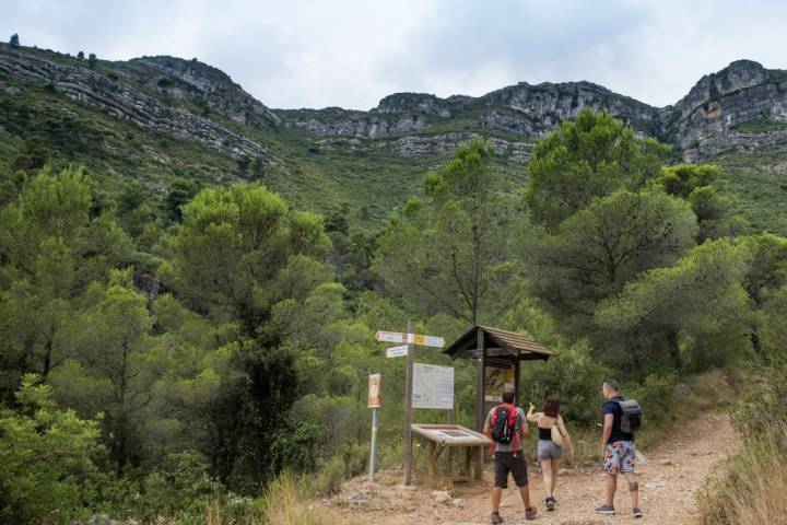 Arranque de la Senda Blanca, en el municipio de Xeraco