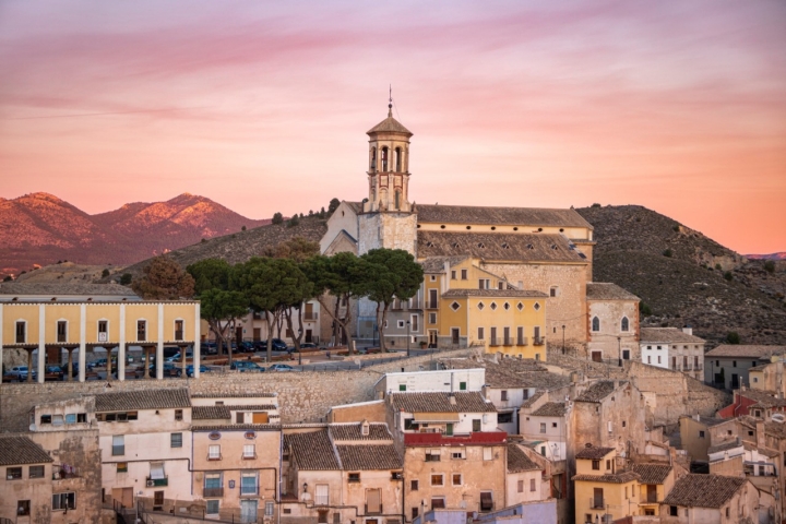 Vista de Cehegín al atardecer.