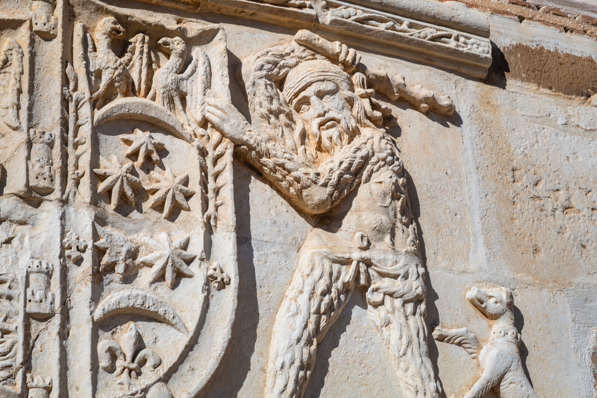 Detalle de la casa solariega del marqués de la Valdivia.