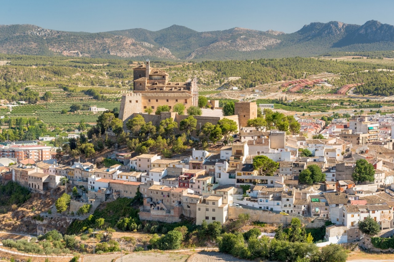 Vista aérea de Caravaca de la Cruz en Murcia.