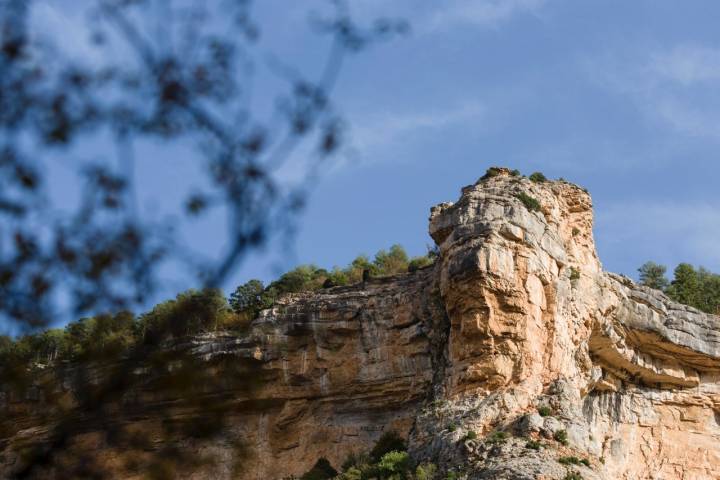 La cara de un indio en la ruta del nacimiento del río Pitarque