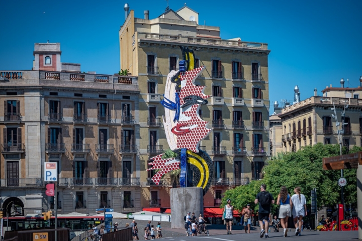 Ruta por la Barcelona olímpica La Cara de Barcelona, de Roy Lichtenstein