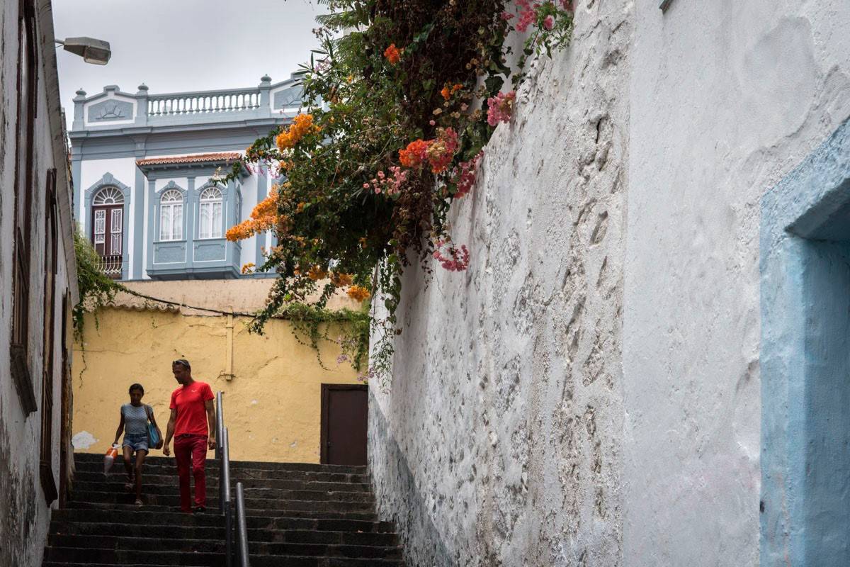 La Palma: Escalinatas calle Viera