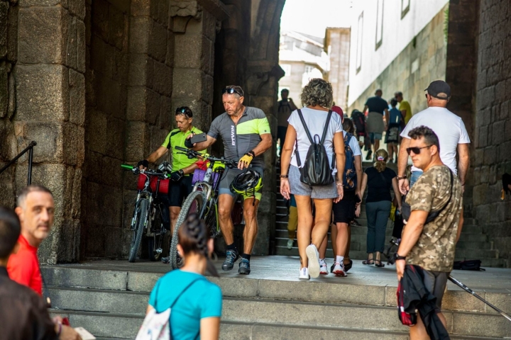 Las bicis son otra forma de peregrinación en auge.