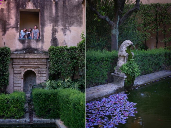 Rincones de los Reales Jardines del Alcázar de Sevilla.