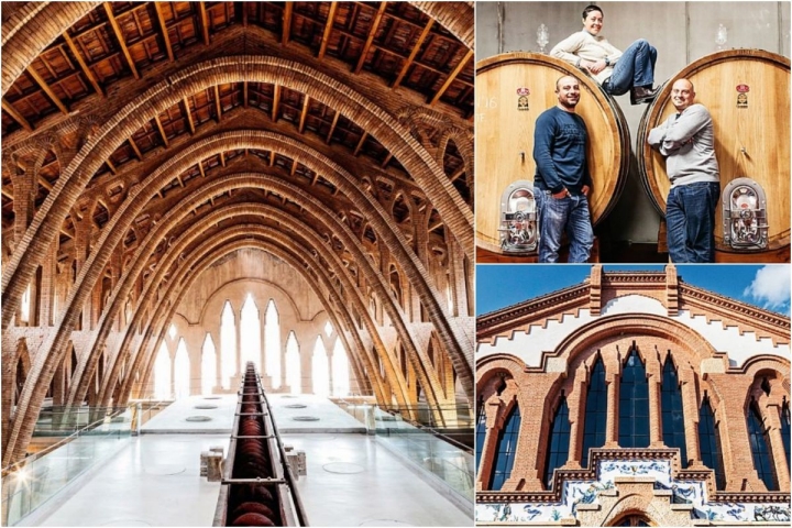 Bodega de la D.O. Tarragona, bodegueros y fachada del X.