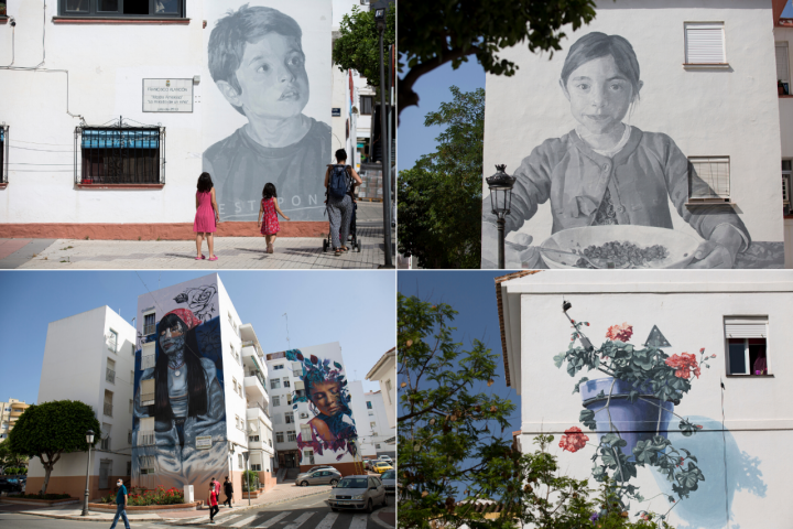 Más de medio centenar de murales que el municipio está impulsando en muchos de sus rincones para dar más vida a los edificios.